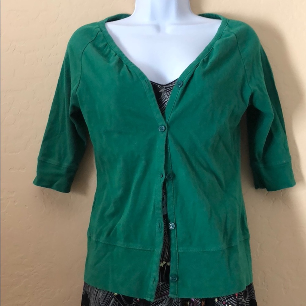 Green button up shirt